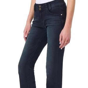 WallFlower Women's Luscious Curvy Bootcut Mid-Rise Insta Stretch Jeans